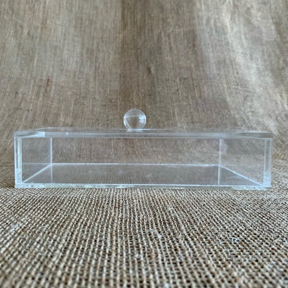 Clear Acrylic Box / Container with Lid Make-up Desk Supplies First Aid Storage